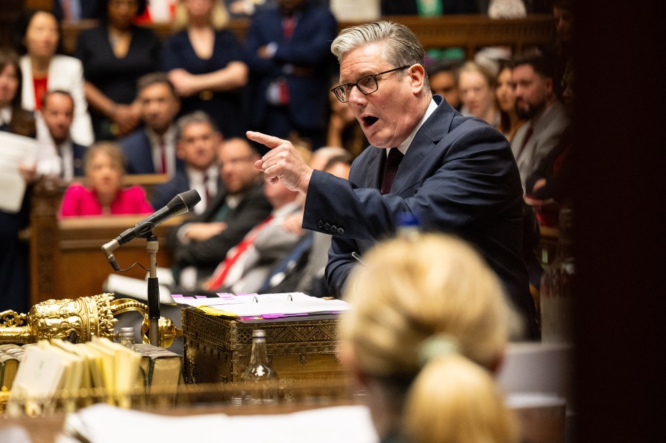 Keir Starmer speaking at Prime Minister's Questions in the House of Commons.