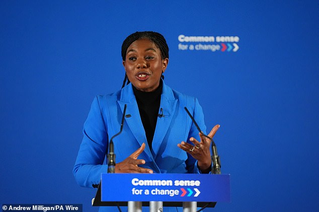 Tory leader Kemi Badenoch (pictured) has repeatedly demanded the PM launch a full inquiry