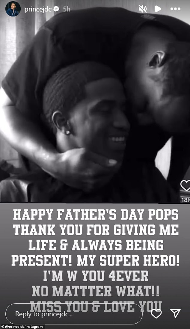 Justin hailed his father for being there for him throughout his life