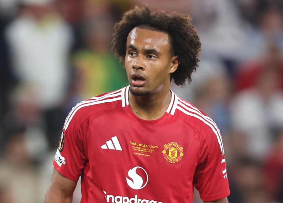 Joshua Zirkzee of Manchester United during the UEFA Europa League Final.