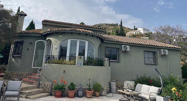 Alan, a father-of-two grown up sons, now lives in a modest two-bed home in Gata de Gorgos (pictured)