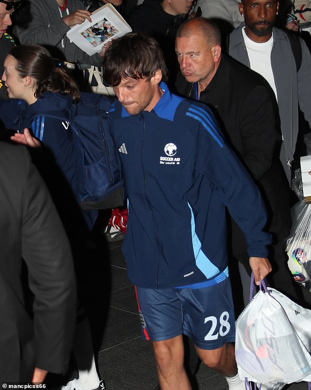 The charity match at Old Trafford saw rapper Big Zuu score the winning goal at Soccer Aid to handing the World XI a 4-5 win, with a whopping £15M raised for Unicef (Louis pictured)