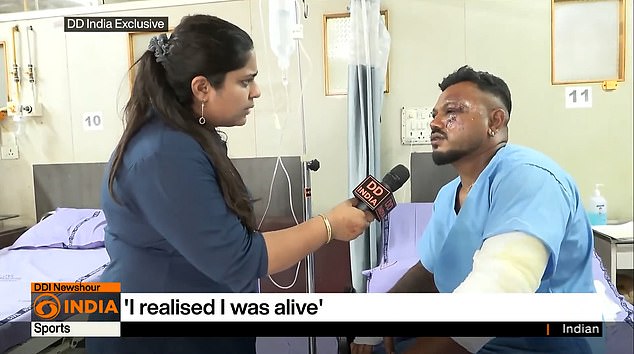 While sitting up in his seat, he told DD India, that he was 'feeling better than yesterday' and that the 'treatment is going good'