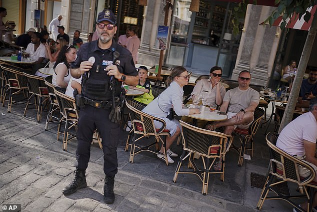 The large demonstration in Palma de Mallorca saw fed-up locals banging their drums and chanting slogans. Placards held up by marchers read: 'Tourists go home', 'Mallorca is not for sale' and 'Mallorca is not your cash cow¿ go home'