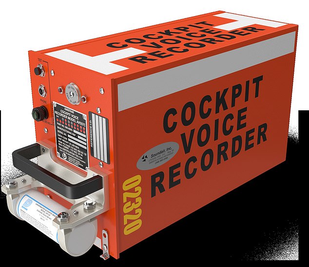 The Cockpit Voice Recorder (CVR) captures all audio from the cockpit, including pilot conversations, radio transmissions, warning alarms and ambient mechanical sounds (Pictured: A stock image of a CVR)