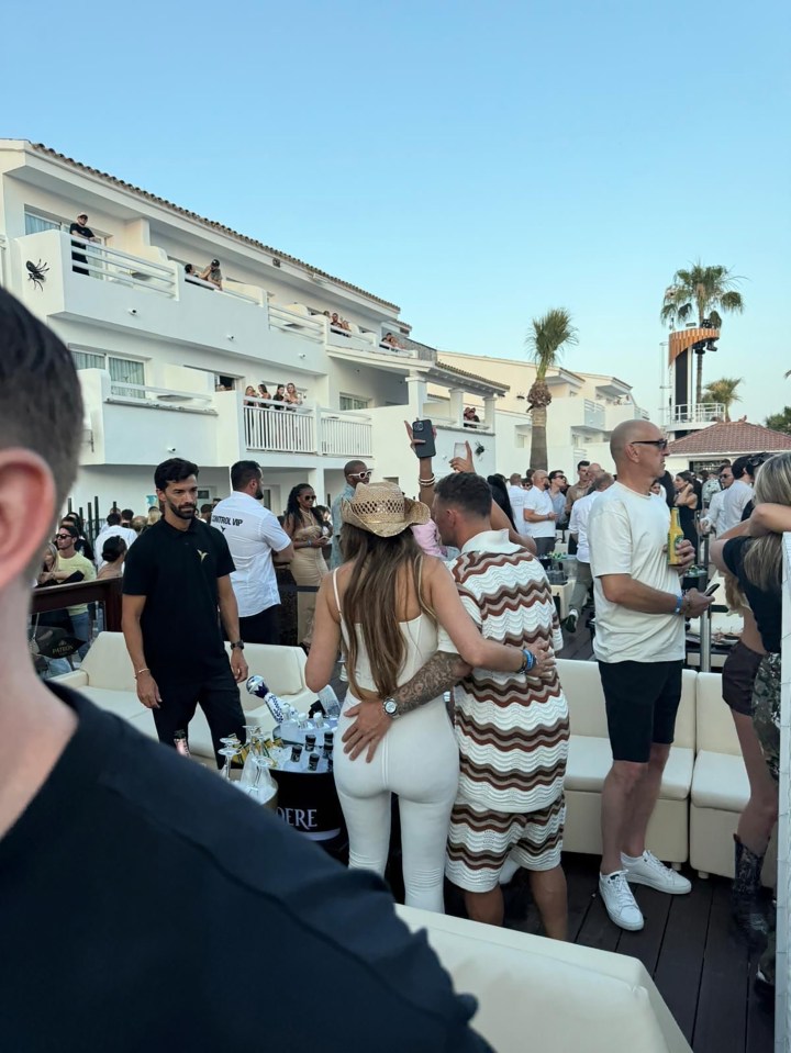 Photo of Kieran Trippier at a nightclub in Ibiza with a woman.