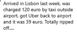 Some tourists have had positive experiences, but others have complained about high taxi fares in the city