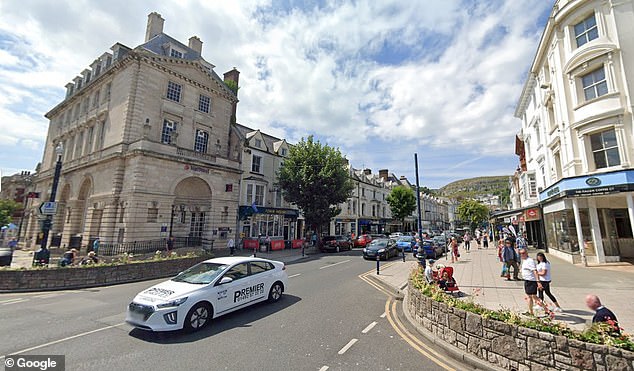 The fairground rides were set up on Mostyn Street in Llandudno town centre (file image)