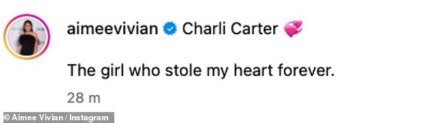 Aimee shared a gorgeous snap of herself cradling the tot who was wrapped in a blanket stitched with her name 'Charli' and penned: Charli Carter. The girl who stole my heart forever'