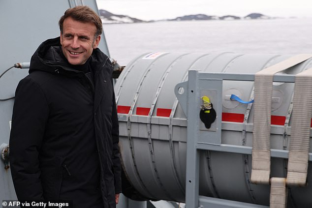 French President Emmanuel Macron delivered a sharp message Sunday with a visit to Greenland en route to the summit
