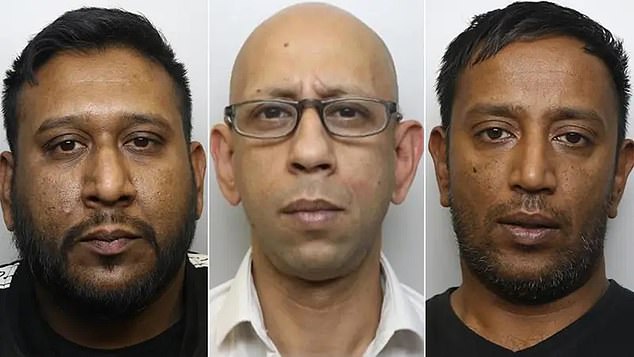 (Left to right) Shaha Joman Miah, Shaha Amran Miah and Shaha Alman Miah were jailed for abusing girls