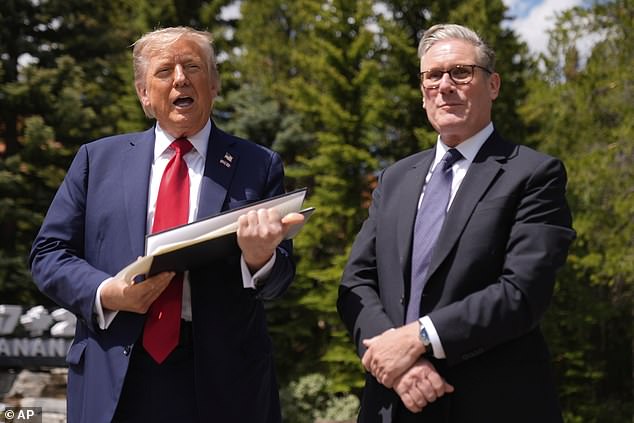 James noted that Starmer gave 'small nods of agreement' when Trump criticised Joe Biden's handling of Russia and when discussing Iran's nuclear programme
