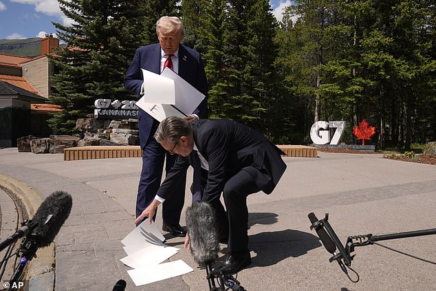 Donald Trump accidentally dropped the historic US-UK trade deal while announcing it had officially been signed after holding crunch talks with the PM