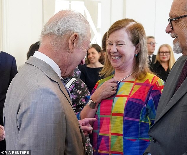 Pictured: King Charles meeting BBC Chief international news correspondent Lyse Doucet, during a visit to Canada House, Trafalgar Square