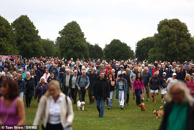 It is estimated that around 300 residents turned up in Clifton, Bristol