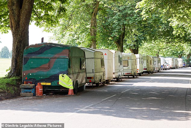 Approximately 107 vehicle dwellers are currently living in the encampment on the Downs