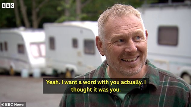BBC reporter Hannah Miller was interviewing Tony Nelson (pictured), the founder of Protect the Downs, at the time of the incident