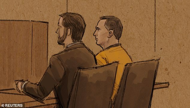 He made his first court appearance on Monday, arriving in federal court in St. Paul in an orange prison jumpsuit to face murder, stalking, and shooting charges
