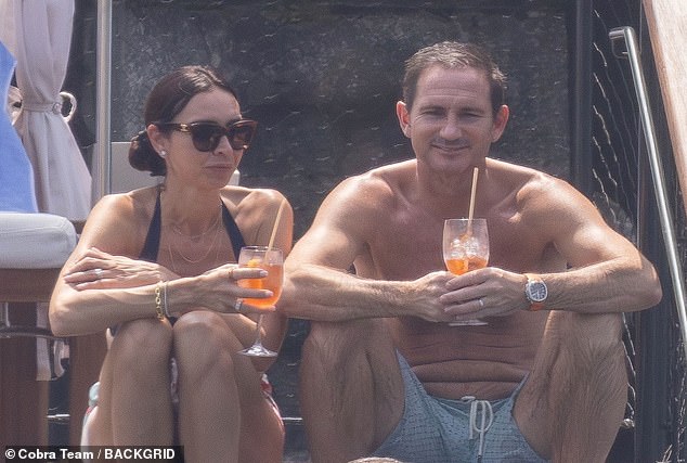 Christine and Frank enjoyed their holiday in the sun as they sipped on spritzes