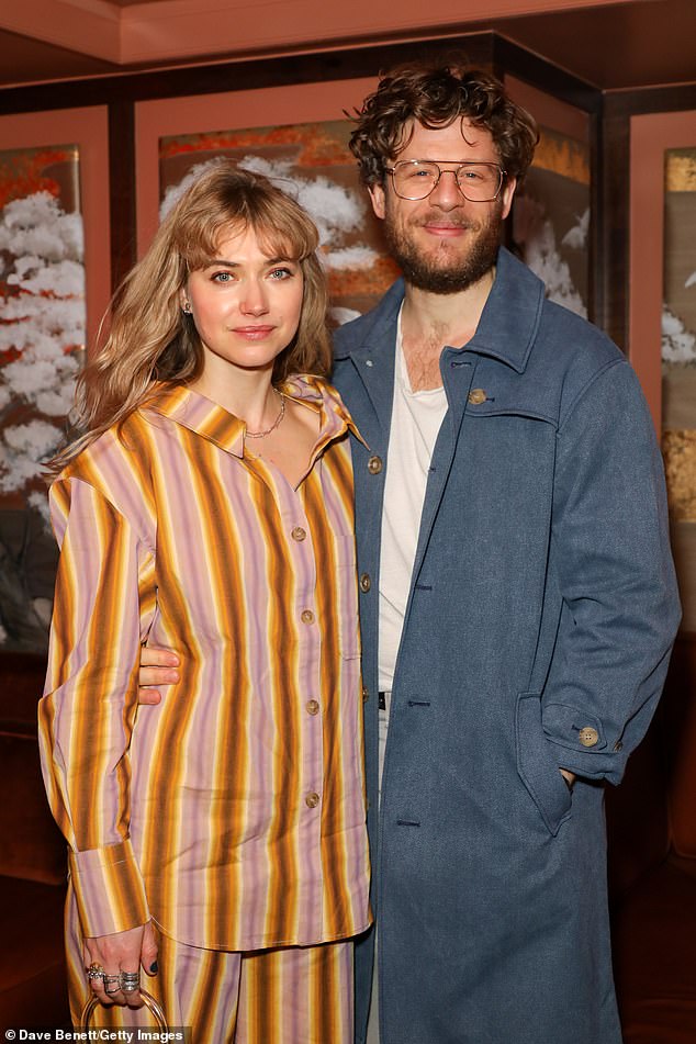 James previously dated actress Imogen Poots, they in 2017 while working on BBC's War and Peace. They became engaged in 2022 but parted ways in 2023 (pictured 2022)