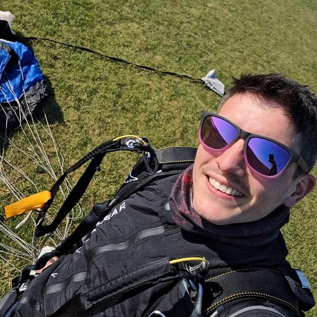 The instructor who died in Friday's incident has been named as Adam Harrison (pictured), who had worked as a skydiving instructor since September 2020