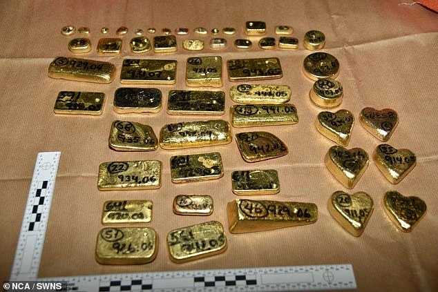 A £4 million gold haul previously seized at Heathrow Airport as part of an investigation into drug gangs