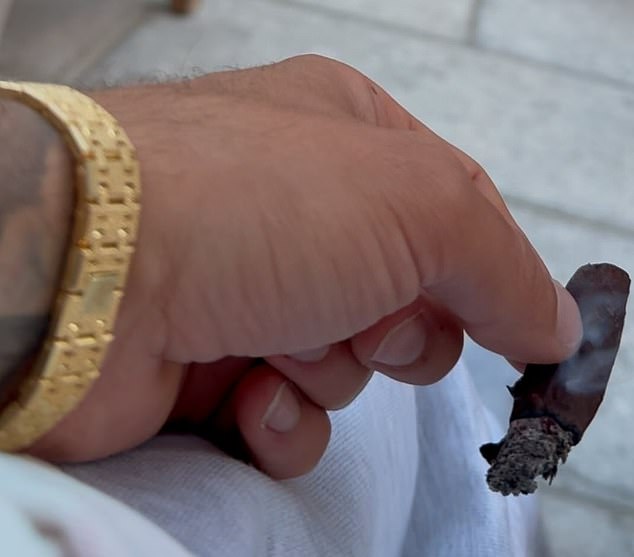 Justin also shared a photo of what seemed to be a joint