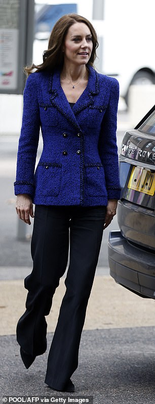Kate's wardrobe boasts an impressive array of blazers, ranging from high-street favourites Zara and Reiss to luxury labels Balmain and Chanel