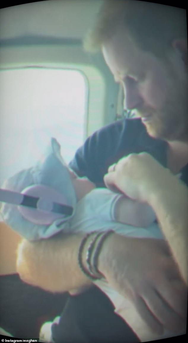 Meghan shared a Father's Day tribute post for her husband, Prince Harry, with clear views of the children's faces throughout the video