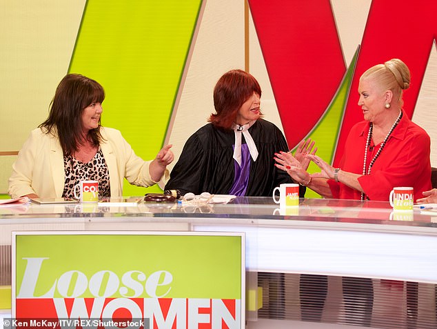 Kim memorably clashed with her Celebrity Big Brother housemate Coleen Nolan on Loose Women in 2018 and stormed off after a heated chat (both pictured with Janet Street-Porter)