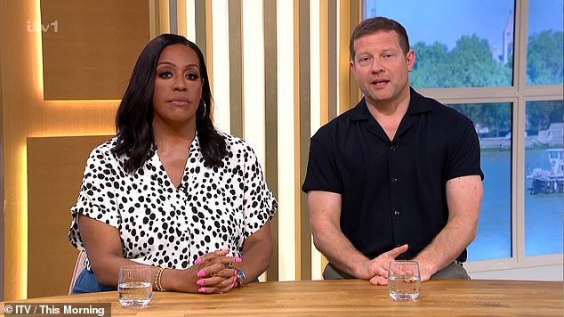 This Morning Alison Hammond (left) and Dermot O'Leary (right) hosts paid an emotional tribute to Fiongal and his husband Jamie last week