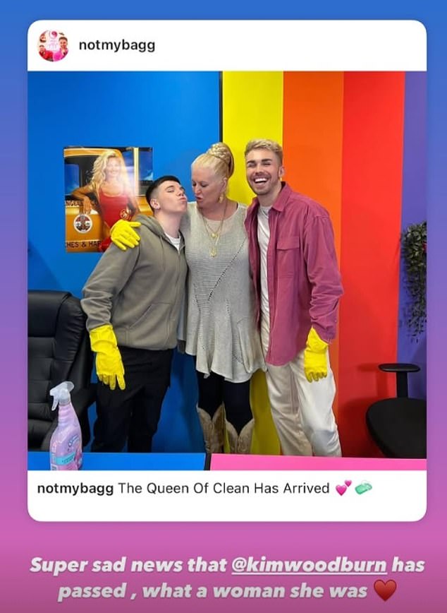 Gogglebox's George and Joe Baggs shared some kind words while Claire Sweeney described Kim as 'TV gold' as she reflected on their time together on Celebrity Come Dine With Me