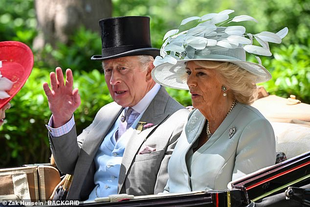 King Charles and Queen Camilla lead the royal procession at Royal Ascot
