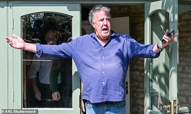 Clarkson was originally against the umbrellas for his decking area over worries they would block the view for guests, but eventually agreed to have them