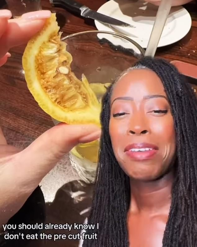 Dr Nwoha also advised against eating the pre-cut fruit that often comes in your drink, amid fears that it could be contaminated with life-threatening E.coli