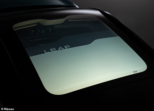 A cool and clever feature is the panoramic dimming glass roof which tints to keep heat and light in or you and reveals 'Leaf' lettering