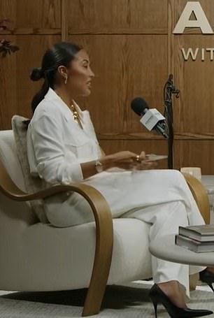 There was an awkward moment where Meghan denied having less As Ever stock to ensure a quick sell out, which appeared to briefly shock the podcast host and entrepreneur Emma Grede