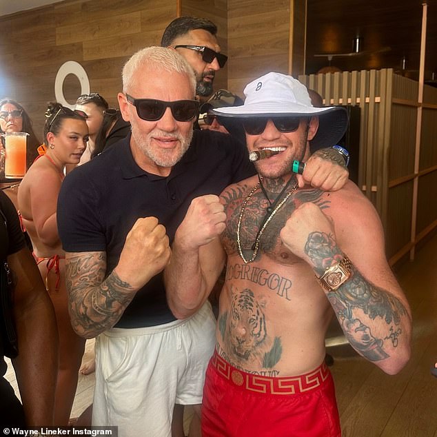 Conor McGregor is on holiday in Ibiza where he has been partying alongside Wayne Lineker