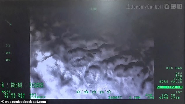 The U.S. military described the object as 'navigating through clouds' and labeled it a UAP