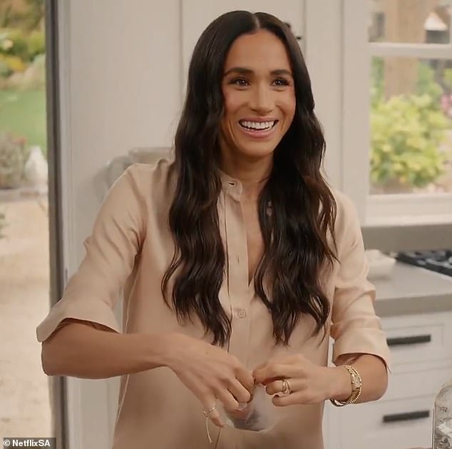 Meghan revealed the release date for her new set of As Ever products - and it's just days away (pictured in her Netflix show, With Love, Meghan)
