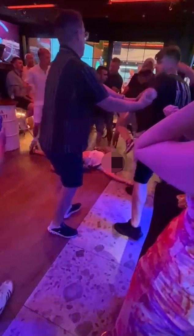 The condition of the Brit who was floored in the Benidorm bar fight is not known