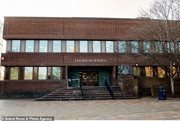 Prosecutor Gary Venturi told Portsmouth Crown Court (pictured) on June 6 that McGarry had borrowed a Vauxhall Insignia from a friend, who then called the police after he didn't return it by the time he promised to do so