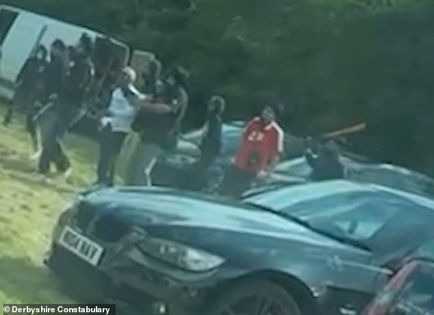 Thugs were seen running around with machetes and bats during the tournament brawl