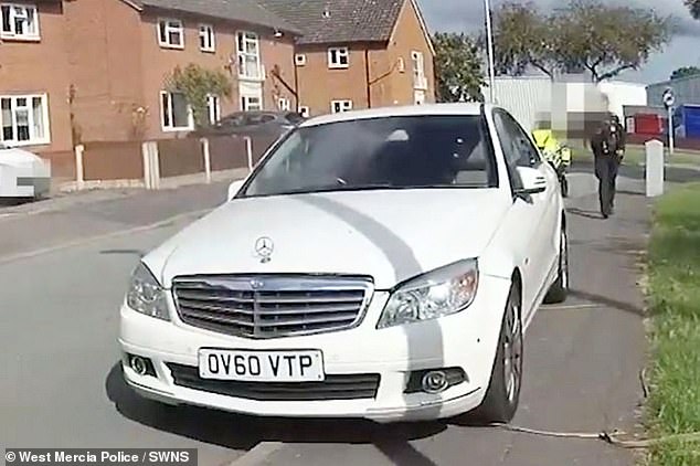 The Mercedes, which Mehakdeep and Sehajpal travelled in after carrying out the attack, was later found dumped on Kynaston Road in Shrewsbury