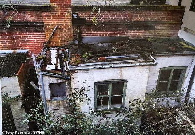 Instead of downsizing their house in Richmond, southwest London , they took on the ambitious task of renovating the 13-bedroom mansion, pictured