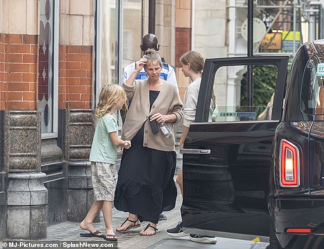 The family got to their next destination via taxi