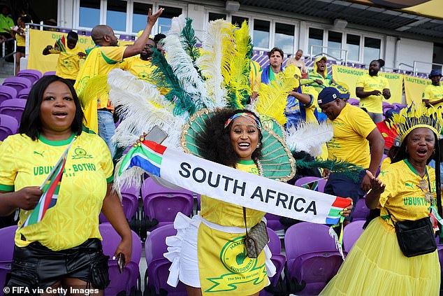 The fans that were there however showed up in colourful dress and eager to support their side