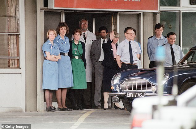 Staff watch on as Prince William is transferred to Great Ormond Street Hospital