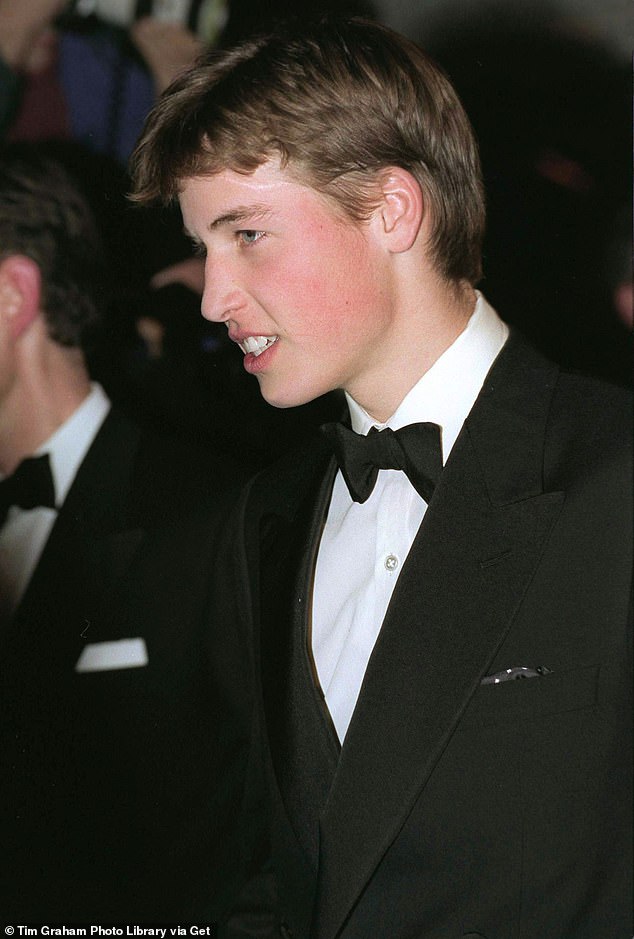 The accidental blow to the forehead from a golf club left William with a permanent scar running across his forehead