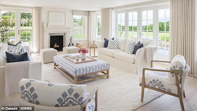 A living room in the £6 million house in Blakeney, Norfolk, that featured in the Omaze prize draw